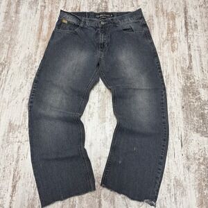 Southpole Men's Jeans, Wide Leg Baggy,‎ Size 34x26.5 Raw Hem Y2K Hip Hop